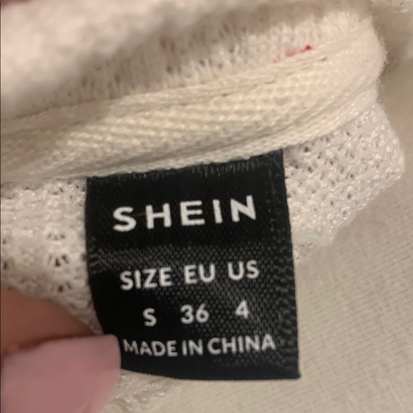 SHEIN Cream Crew Neck Sweater with Textured Knit - Picture 2 of 4